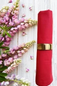 6 Adet Gold Aynalı Kemer Peçete Yüzüğü - Peçete Halkası - 1