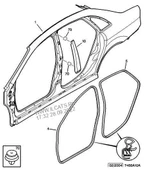CITROEN C5 ARKA KAPI FİTİLİ ORİJİNAL  9023.HY  5 NOLU PARÇA - 1