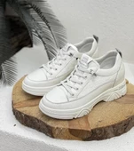 GUJA 24Y314 GİZLİ TOPUK DERİ KADIN SNEAKER AYAKKABI - 1