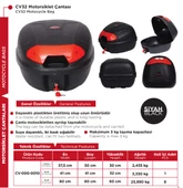 Arwic CV32 Litre  Motosiklet Çantası Siyah - 2