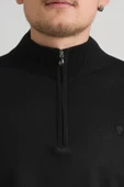 Regular Fit Yarım Balıkçı Fermuarlı Akrilik Viskon Karışımlı Erkek Triko Kazak - 8