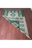Algelsineve Çift Taraflı Eşme Desen Antik Kilim, yeşil - 2