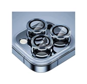 Apple iPhone 12 Pro Max Kamera Lens Koruyucu Çerçeveli Koruyucu CL-02 - 12