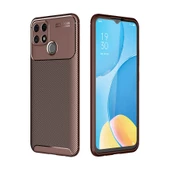 Oppo A15S Kılıf Karbon Silikon Case - 1