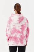 No Fear Kadın Sweatshirt Oversize Kapüşonlu Pembe Batik 72480 - 4