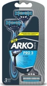 Arko Men T3 Pro 3 Bıçaklı Tıraş Bıçağı 3'lü & Cool Tıraş Köpüğü 200 ml Avantaj Paketi - 2