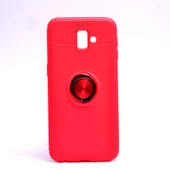 Samsung Galaxy J6 Plus Kılıf Yüzüklü Magnetli Ravel Case - 6