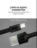 Hasır Kırılmaya Dayanıklı 1m LS63 Micro Usb Kablo - 4