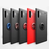 Samsung Galaxy Note 10 Plus Kılıf Yüzüklü Magnetli Ravel Case - 7