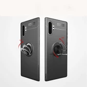 Samsung Galaxy Note 10 Plus Kılıf Yüzüklü Magnetli Ravel Case - 11