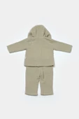 Bebek Kapüşonlu Ceket ve Pantolon Takımı, %100 Pamuk, Bebek ve Yenidoğan Serisi - CSYM7034 - 3