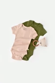 Bebek 2 Adet Kısa Kollu Body, %50 Modal Kumaş - %50 Organik Pamuk, Bebek ve Yenidoğan Serisi - CSYM11212 - 1