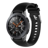 Samsung Galaxy Watch 42mm Active 2 40mm 44mm Kordon Çizgili Silikon Kordon - 6