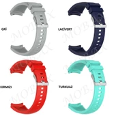 Samsung Galaxy Watch 42mm Active 2 40mm 44mm Kordon Çizgili Silikon Kordon - 3