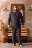 Nisanca Mevsimlik 2 İplik  Büyük Beden Erkek Pamuk Pijama Takımı- Geniş Beden Aralığı - 9