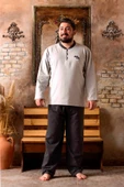 Nisanca Mevsimlik 2 İplik  Büyük Beden Erkek Pamuk Pijama Takımı- Geniş Beden Aralığı - 3