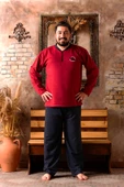 Nisanca Mevsimlik 2 İplik  Büyük Beden Erkek Pamuk Pijama Takımı- Geniş Beden Aralığı - 6