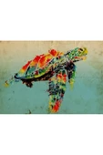 Renkli Kaplumbağa Canvas Tablo (50x70) thumbnail 2