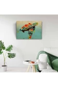 Renkli Kaplumbağa Canvas Tablo (50x70) thumbnail 3