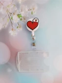Sağlıkçı Kalbi Silikon Yoyo Yaka Kartlığı Yatay Dikey Kart Koruyucu - 1