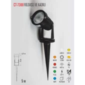 Cata Ct 7300 Cata 5 W Rozanslı ve Kazıklı Bahçe Armatür Amber - 2