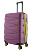 Louisiana Polo 3'lü Valiz Seti ABS Valiz 4x2 Teker Pembe 1164 - 2