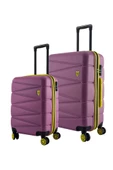 Louisiana Polo Büyük Ve Kabin Boy 2'li Valiz Seti 4x2 Teker Pembe 1164 - 1