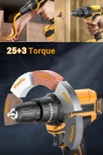 Staxx Fast 25+3 Metal Çelik Mandren 21700V-Lion Çift Akülü Darbeli Vidalama Matkap + 32 Pcs Set - 2
