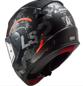 LS2 RAPID CIRCLE MAT TITANIUM-TURUNCU KASK ( SİYAH+BEYAZ CAM ) - 2