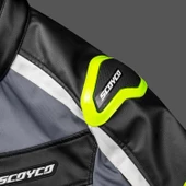 SCOYCO JK152 4 MEVSİM MONT DERİ SARI - 6