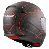 LS2 RAPID TAKAROA MAT SİYAH-KIRMIZI KASK - 4