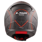LS2 RAPID TAKAROA MAT SİYAH-KIRMIZI KASK - 5