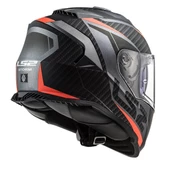 LS2 STORM 2 RACER MAT TITANIUM-NEON TURUNCU KASK thumbnail 2