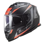 LS2 STORM 2 RACER MAT TITANIUM-NEON TURUNCU KASK thumbnail 1