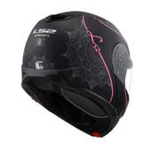 LS2 STROBE 2 LUX MAT SİYAH-PEMBE ÇENE AÇILIR KASK thumbnail 5