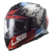 LS2 STORM 2 SPRINTER MAT SİYAH-KIRMIZI-TITANIUM KASK - 1