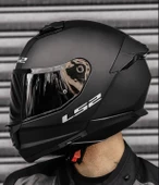 LS2 STREAM 2 MAT SİYAH KASK ( SİYAH+ŞEFFAF CAM ) thumbnail 1