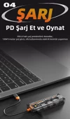 Polham 100W 5in1 Type-C Hub Type-C to USB3.0 Çoğaltıçı Dönüştürücü 4xUSB3.0 Pd 100W Şarj - 4
