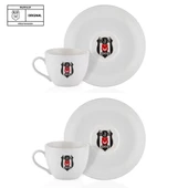 Beşiktaş Orijinal Lisanslı 2'li Çay Fincanı Takımı Hediyelik Ahşap Kutulu - 2