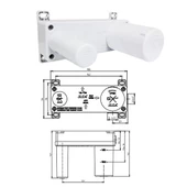 Eca Tiera Ankastre Lavabo Bataryası Set/Çift Rozet (102167605-KK+102166601) - 3