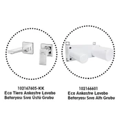 Eca Tiera Ankastre Lavabo Bataryası Set/Çift Rozet (102167605-KK+102166601) - 1