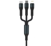 Phixi Force CB631 Örgülü ve Güçlendirilmiş 100 Cm Çoklu Şarj ve Data Kablosu - 1
