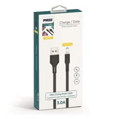 Phixi Force CB431L Hasır Örgü ve Ekstra Güçlendirilmiş Silikon Başlıklı Lightning USB Hızlı Şarj ve Data Kablo - 2