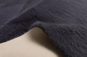Dekoratif Tavşan Tüyü Ultra Yumuşak Peluş Kaymaz Halı Yolluk Antrasit - 3