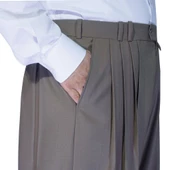 4 Pileli Şalvar Pantolon Açık Kahve - 2