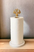 Dekoratifli Doğal Mermer Gold Metal Mercan Rulo Havluluk & Peçetelik - 3