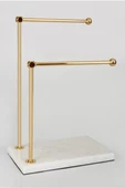 Mermer Ayaklı Metal Banyo El Havluluk Kağıt Havluluk Standı - 4
