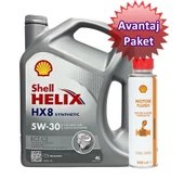 SHELL HELİX HX8 SYNTHETİC ECT C3 5W30 4L-MOTOR FLUSH AVANTAJ PAKETİ - 5
