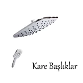 Robot Tepe Duş Seti Takımı Shower Yağmurlama Kare Banyo Masaj Duş Başlığı Sistemi Krom thumbnail 3