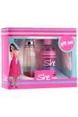 SHE EDT 50ML+150ML BODY MIST WOMEN GILF SET-IS PRETTY AÇIK PEMBE - 1